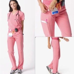 Figs NEON PINK set. kade large petite and Catarina large